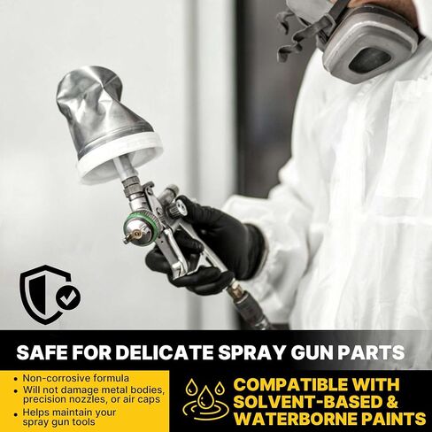 LAUCO Spray Gun Cleaner 14 oz, Pack of 6, High-Performance Paint Gun Cleaner Solvent, Fast Dissolving Aerosol for Waterborne & Solvent Paint, Dual Spray Precision Cleaner for Nozzles in Saudi Arabia