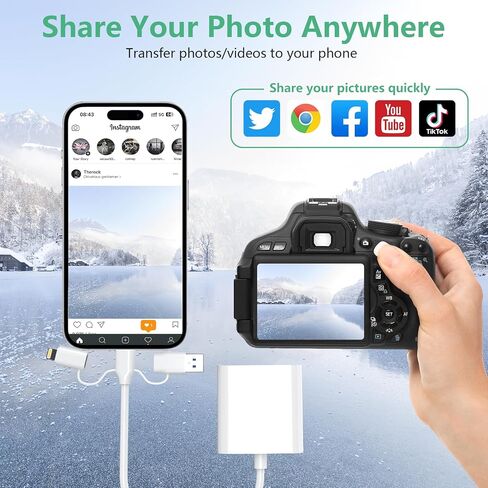 3-in-1 SD Card Reader for iPhone 16 15 14, USB C & Lightning Reader in Saudi Arabia
