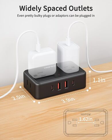 2 Pack Desk Clamp Power Strip with 4 Outlets & 4USB, 10FT Extension Cord in Saudi Arabia