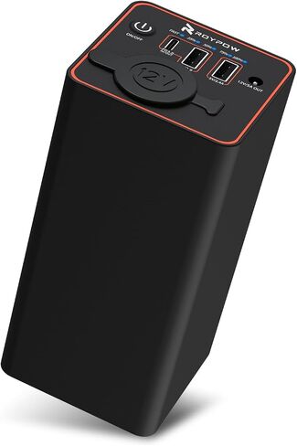 RoyPow 30W PD Portable Charger with 12V/10A Cigarette Lighter Socket, 86.58Wh USB C Laptop Power Bank, 18W QC& 12V DC External Battery Pack, Perfect for MacBook Air iPad Dash Cam or Camping (Standard) in Kuwait