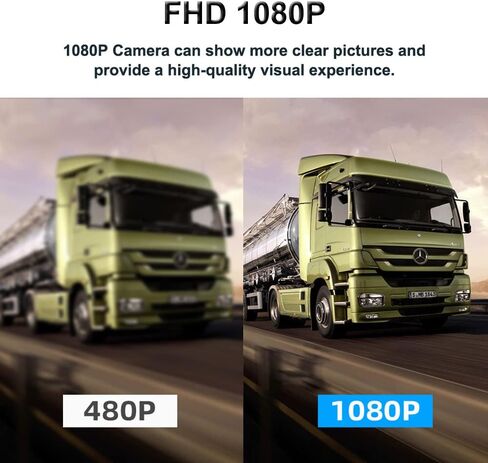 VSYSTO 4CH Truck Dash Cam, 7'' Monitor 4 Split Screen GPS HD 1080P Front & Sides & Rear Infrared Night Vision Lens Backup Camera for Semi Trailer Van Tractor RV, Parking Guard, Loop Recording (H7) in Kuwait