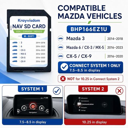 بطاقة SD للملاحة لتحديد Mazda CX-5 وMazda 3 و6، وخرائط GPS مدمجة في لوحة القيادة in Kuwait