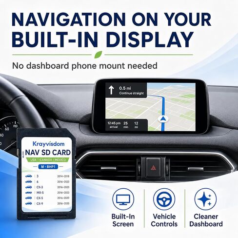 بطاقة SD للملاحة لتحديد Mazda CX-5 وMazda 3 و6، وخرائط GPS مدمجة في لوحة القيادة in Kuwait