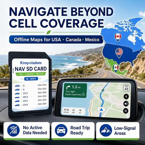 بطاقة SD للملاحة لتحديد Mazda CX-5 وMazda 3 و6، وخرائط GPS مدمجة في لوحة القيادة in Kuwait