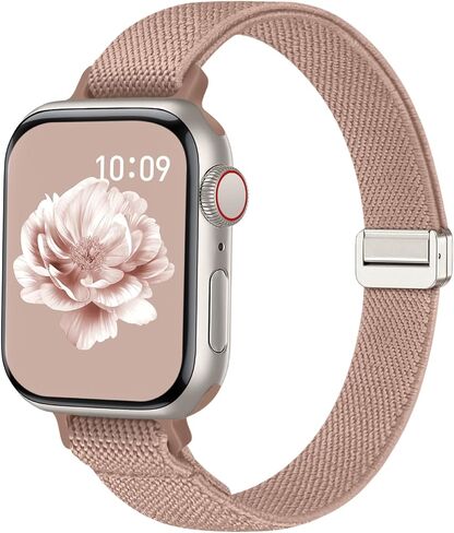 Slim Magnetic Stretchy Band Compatible with Apple Watch Bands Women Men in Saudi Arabia