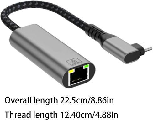 USB C Gigabit Ethernet Adapter, 90 Degree RJ45 in Kuwait