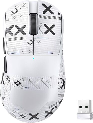 ZIYOU LANG×Magic-Refiner X2 Wireless Gaming Mouse, Tri-Mode 2.4G/USB-C Wired/Bluetooth, PAW3311 Sensor, 25000 DPI, 1000Hz Polling Rate, 69g Ergonomic Design, Grip Tape Included, Black in Kuwait