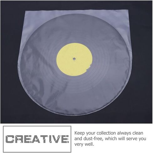 Vinyl Record Sleeves 10 Inch and 7 Inch Anti-Static 100pcs White Pe Pp Protective Covers for Vinyl Records Storage and Media Preservation in Kuwait