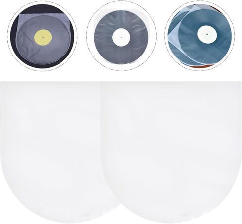 Vinyl Record Sleeves 10 Inch and 7 Inch Anti-Static 100pcs White Pe Pp Protective Covers for Vinyl Records Storage and Media Preservation in Kuwait