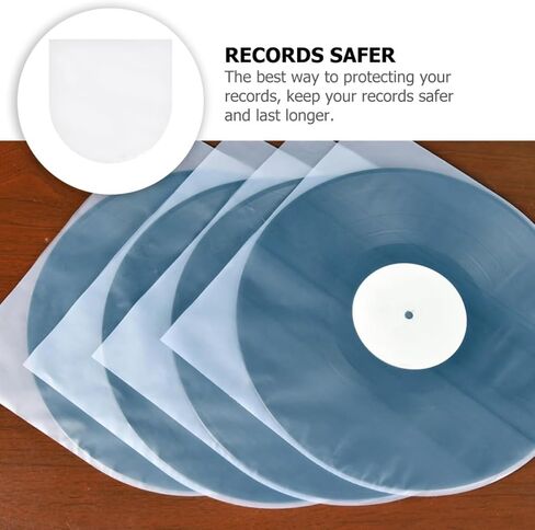 HEMOTON 100pcs Anti-Static Vinyl Record Storage Bags with Pe and Pp Material Outer Sleeves to Prevent Data Damage Standard Size Protective Record Pouches in Kuwait