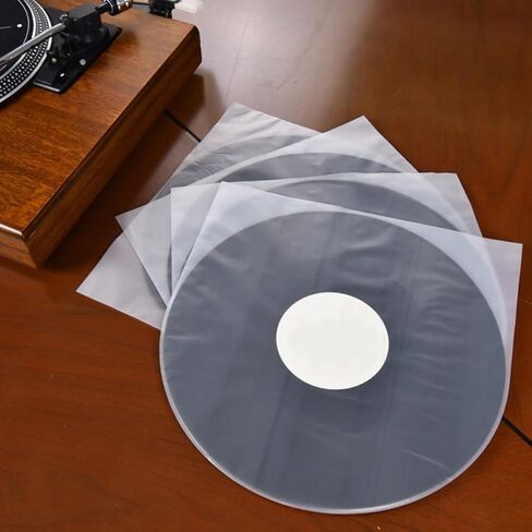 HEMOTON 100pcs Anti-Static Vinyl Record Storage Bags with Pe and Pp Material Outer Sleeves to Prevent Data Damage Standard Size Protective Record Pouches in Kuwait