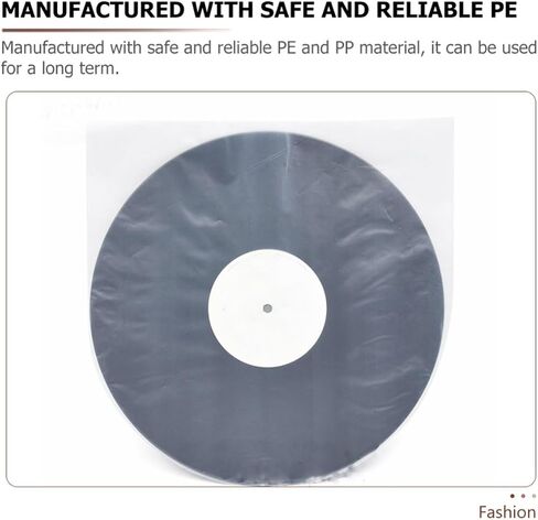 HEMOTON 100pcs Anti-Static Vinyl Record Storage Bags with Pe and Pp Material Outer Sleeves to Prevent Data Damage Standard Size Protective Record Pouches in Kuwait