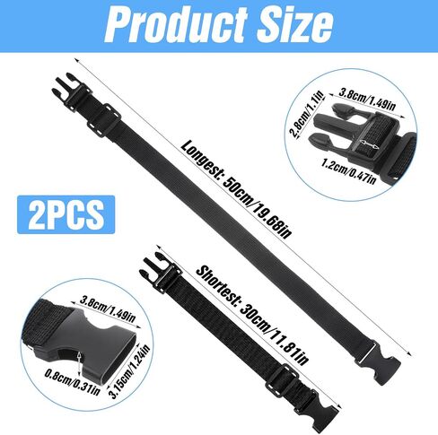 2 Pcs Fanny Pack Extender Strap, Waist Bag Extension Strap in Saudi Arabia
