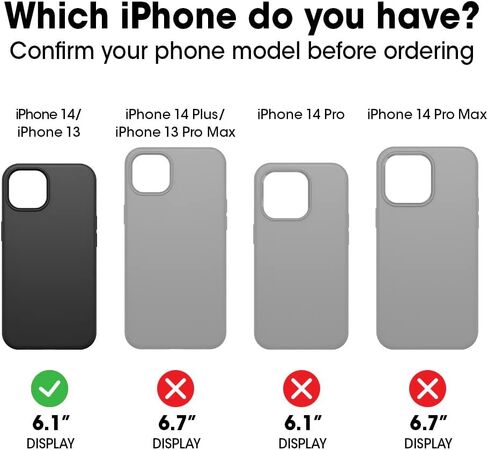 OtterBox iPhone 14 & iPhone 13 Symmetry Series+ Case - Black in Kuwait