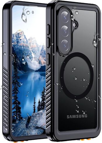 Hualele for Samsung Galaxy S26 Ultra Case Waterproof, Compatible with MagSafe, Built in Lens & Screen Protector Rugged Full Body Protection IP68 Underwater Cover Case for Galaxy S26 Ultra 5G Black in Saudi Arabia