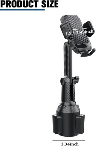 Car Cup Phone Mount, 360° Rotation Flexible Vehicle Cell Phone Holder with Long Adjustable Neck, Automotive Interior Smartphones Stand, Universal for SUV Automobile Truck in Saudi Arabia