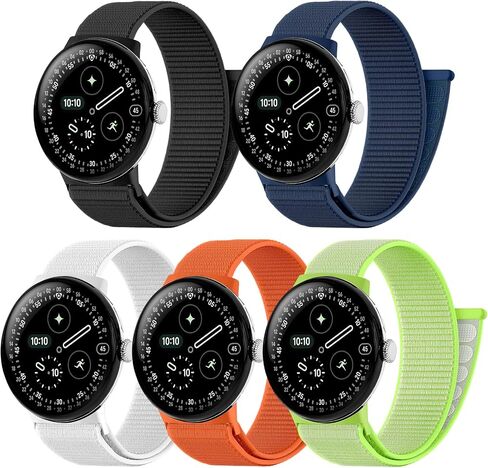 Nylon Loop Bands for Google Pixel Watch 5/4/3 45mm, 5 Pack in Kuwait