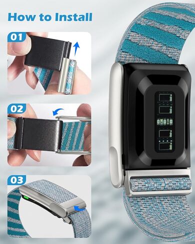 CloudValley Nylon Sport Band Compatible with Whoop 5.0 Bicep Bands One, Peak and Life, Breathable Nylon Adjustable Waterproof Replacement Wristbands Straps for Whoop Band 5.0–Not Compatible with Gen 4 in Kuwait