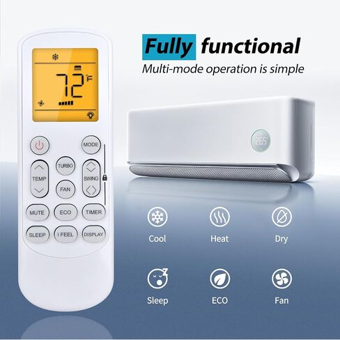 Replacement for HYKOLITY/ROVSUN/Della Mini Split Air Conditioner Remote in Saudi Arabia
