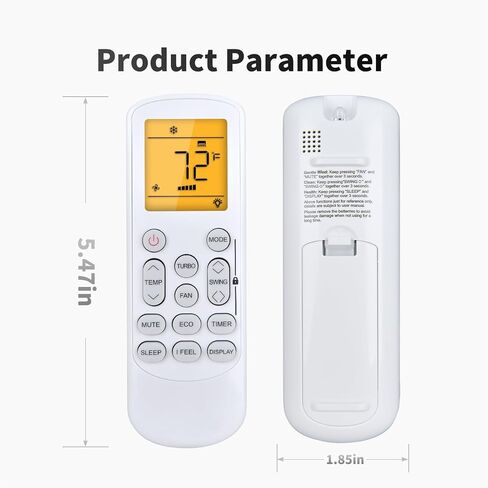 Replacement for HYKOLITY/ROVSUN/Della Mini Split Air Conditioner Remote in Saudi Arabia