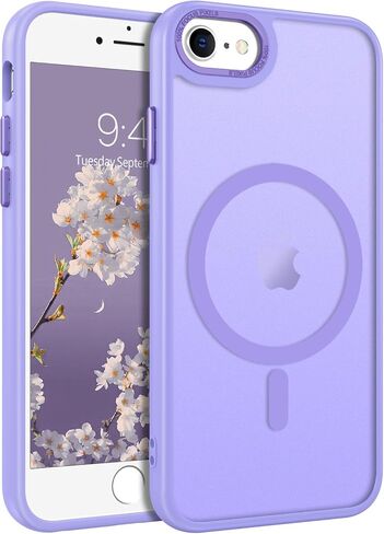 GUAGUA for iPhone SE 2022/2020 Case, Magnetic Phone Case for iPhone 7/8, Compatible with MagSafe Translucent Matte Skin Feeling Shockproof Phone Case iPhone SE 3rd/2nd 4.7'' for Girls Women Gifts,Pink in Saudi Arabia