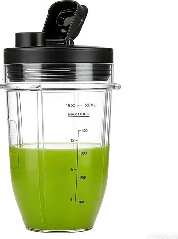 أكواب بديلة من Joystar Bullet سعة 12 أونصة مع غطاء لسلسلة Nutri Ninja Pro بقدرة 900 وات 1000 وات وسلسلة Auto iQ وNinja® Nutri-Blender Pro مع Auto-iQ®، 1100 وات، خلاط شخصي - BN400، BN400C، BN401، BN401C،NB401WBKT، CL401A، CL405CO/ Works مع: BN750، BN750C in Kuwait