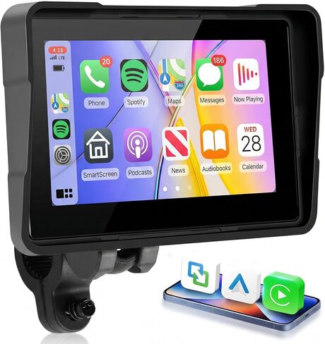 7" Motorcycle CarPlay GPS Navigation System, Portable CarPlay Screen in Saudi Arabia