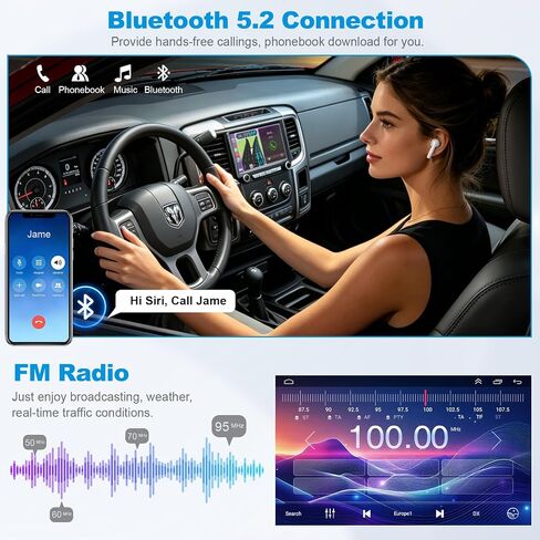 Car Radio Stereo for Dodge RAM 2013 2014 2015 2016 2017 2018 in Kuwait