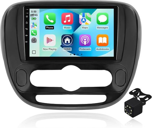 2+64G Android 14 Double Din Car Radio Stereo for Kia Soul 2014-2019 with 9" Touchscreen Radio Built-in Wireless Carplay/Android Auto/GPS/Bluetooth/FM/AUX-in/SWC/Camera in Saudi Arabia