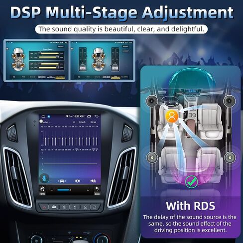 [8Core, Android 15] Car Radio for Ford Focus 2012-2018: Upgrade 9.7" Touchscreen Stereo Head Unit Support FM AM 36EQ BT5.0 Carplay Android Auto, 5GWiFi GPS Split-Screen SWC Backup Camera in Saudi Arabia