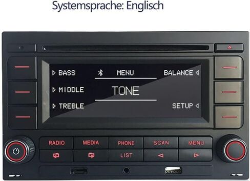 ستيريو سيارة RCN210 لشركة فولكس فاجن جولف 4 باسات B5 بلوتوث مشغل أقراص مضغوطة USB MP3 AUX SD PQ Canbus محاكي in Kuwait