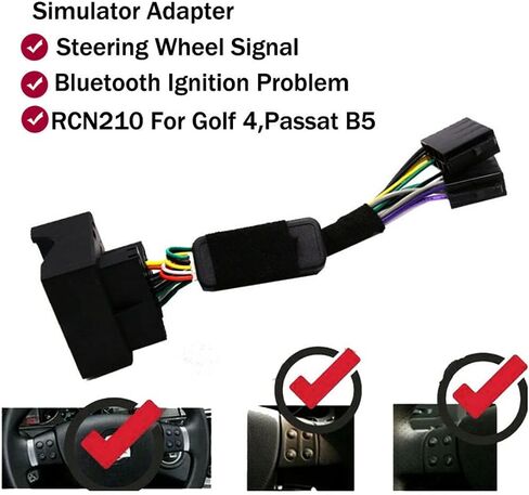 ستيريو سيارة RCN210 لشركة فولكس فاجن جولف 4 باسات B5 بلوتوث مشغل أقراص مضغوطة USB MP3 AUX SD PQ Canbus محاكي in Kuwait