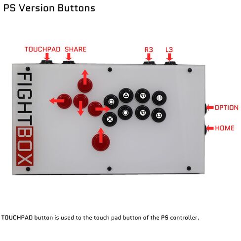 FightBox F4-PS5 All Button Leverless Arcade Fight Stick Game Controller Compatible With PC/PS3/PS4/PS5 in Saudi Arabia