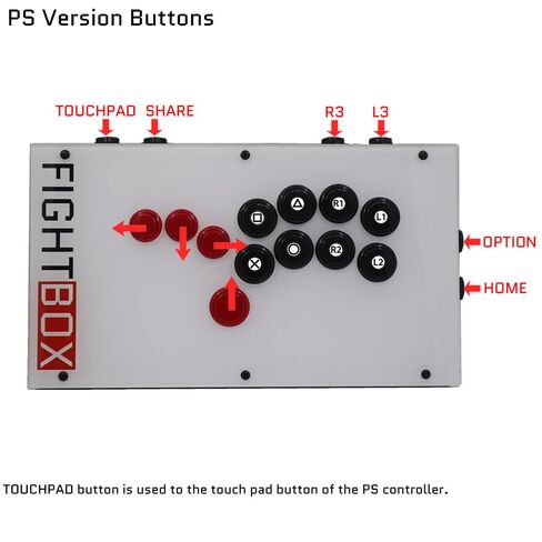FightBox F9-PS5 All Button Leverless Arcade Fight Stick Game Controller Compatible With PC/PS3/PS4/PS5 in Saudi Arabia