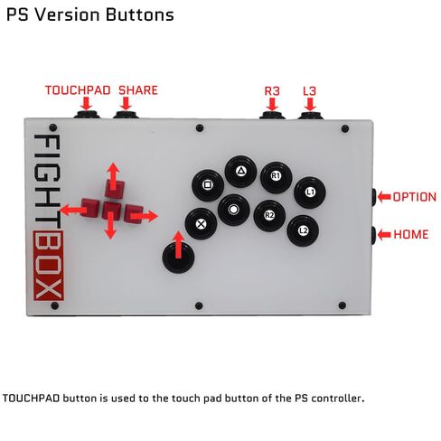 FightBox F7-PS5 Keyboard Button Leverless Arcade Fight Stick Game Controller Compatible With PC/PS3/PS4/PS5 in Saudi Arabia