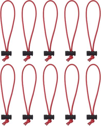10pcs Multipurpose Reusable Tangle Tamer, Elastic Cable Tie with Adjustable, Cable Strap Toggle Tie, Cord Keeper (Black) in Saudi Arabia