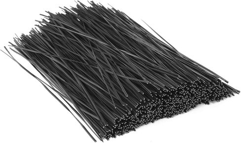  1000 Pcs 8 Inch Black Twist Ties, Reusable Plastic Cable Ties with Metal Inner Core, Multi-Purpose Wire Ties for Cords, Plants, Bags and Home Organization in Kuwait