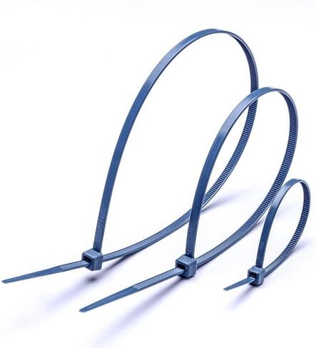 5.9" Metal Detectable Zip Ties Self Locking,Blue Visible Nylon Cable Ties,Industrial Food Grade Fastening Accessories(pack of 100 pcs). in Kuwait