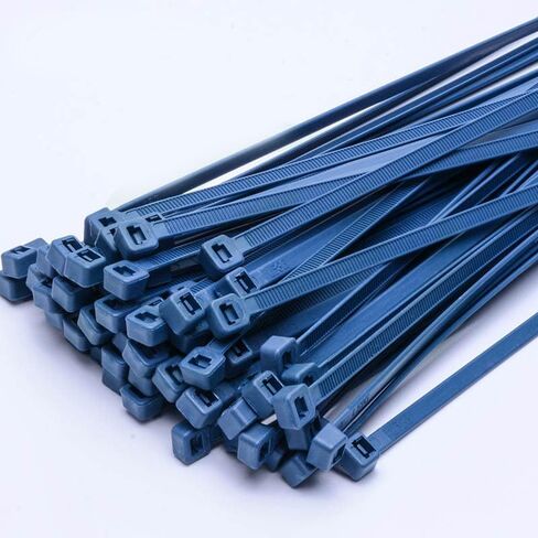 5.9" Metal Detectable Zip Ties Self Locking,Blue Visible Nylon Cable Ties,Industrial Food Grade Fastening Accessories(pack of 100 pcs). in Kuwait
