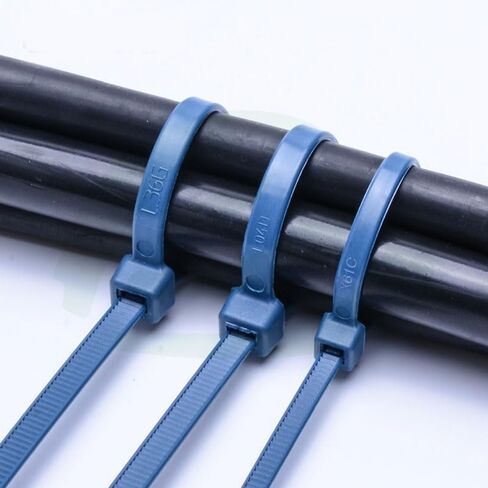 5.9" Metal Detectable Zip Ties Self Locking,Blue Visible Nylon Cable Ties,Industrial Food Grade Fastening Accessories(pack of 100 pcs). in Kuwait
