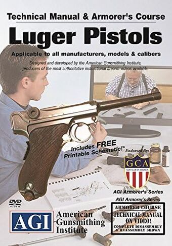 فيديو دورة Armorer على قرص DVD لمسدسات Luger - التعليمات الفنية للتفكيك والتنظيف وإعادة التجميع والمزيد in Saudi Arabia