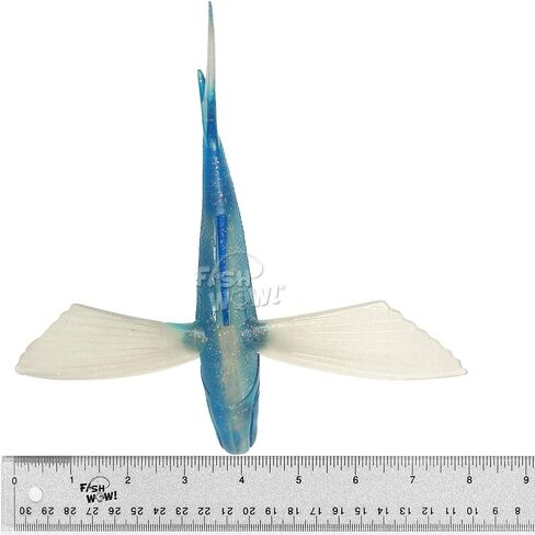 Fish WOW!® 3pcs 8" Flying Fish Unrigged Blue Pearl Yummy Flyer Mahi Tuna Wahoo Soft Lures with 3D Eye in Kuwait