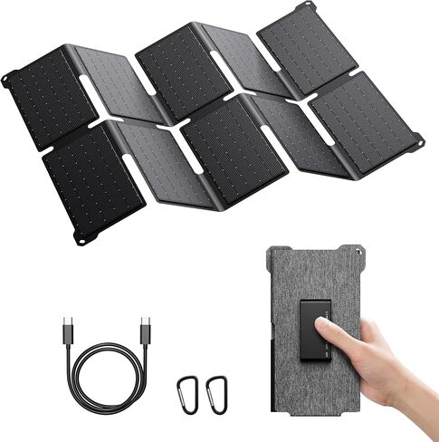 [تمت ترقيته] شاحن BigBlue للطاقة الشمسية بقدرة 35 وات مع شحن سريع USB-A/PD بقدرة 25 وات USB-C in Kuwait