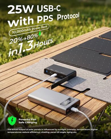 [تمت ترقيته] شاحن BigBlue للطاقة الشمسية بقدرة 35 وات مع شحن سريع USB-A/PD بقدرة 25 وات USB-C in Kuwait