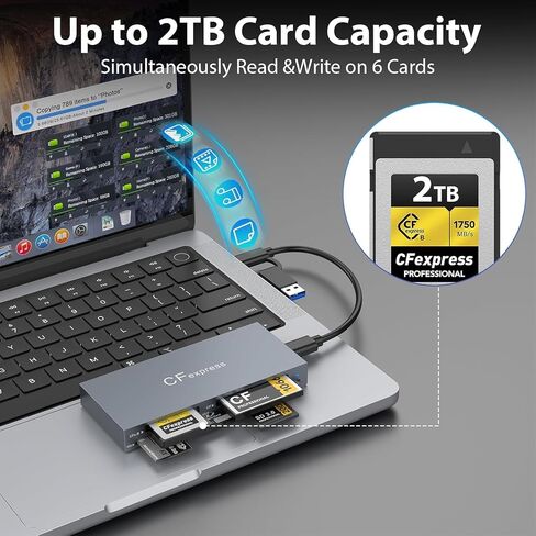 CFexpress Type B Card Reader, 6-in-1 USB 3.2 Gen 2 10Gbps in Saudi Arabia