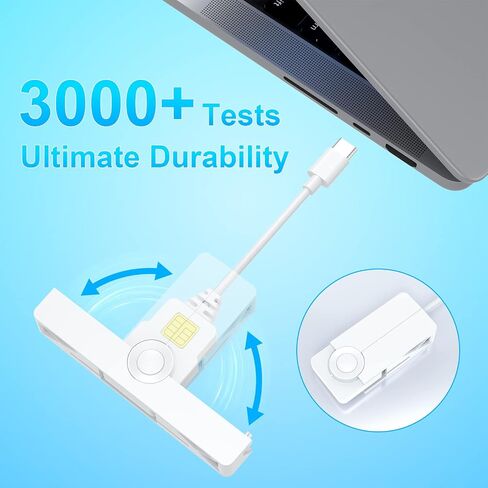 USB C CAC Reader - USB C DOD Military USB Common Access CAC Card Reader - Mini Fold and Portable Smart Card Reader Compatible with Windows, Mac OS Plug and Play in Saudi Arabia
