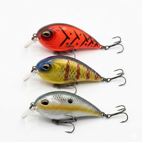 Fishing Lures Shallow Deep Diving Crankbait Swimbait Hard Bait with Ultra Sharp Treble Hooks, with Wobble Action for Bass Trout Crappie Walleye Freshwater and Saltwater in Kuwait