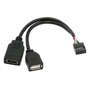 xiwai Dual USB 3.1 Front Panel Socket Key-A Type-E to USB 2.0 9Pin 10Pin Mainboard Header Male Cable Extension Adapter in Kuwait