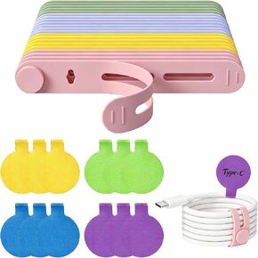 32Pcs Silicone Cable Ties and Cable Labels Cable Management Set in Saudi Arabia