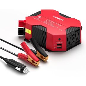 500 Watt Car Power Inverter DC 12V to AC 110V Car Plug Inverter Adapter Power Converter with 4 USB Charging Ports and 2 AC Outlets Car Charger in Kuwait